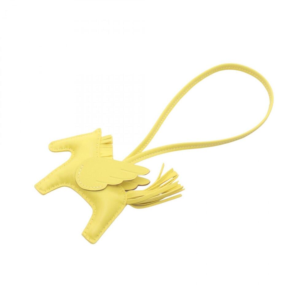 Hermes Rodeo Pegasus PM Lime Charm Accessory, Agneau Milo Veau Swift Leather,...